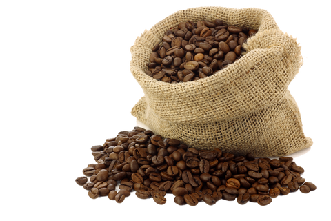 Jute bag of premium craft coffee beans