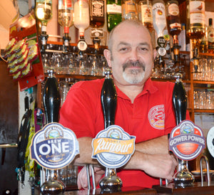 gower brew one, gower rumour and gower power on tap in welsh pub bar