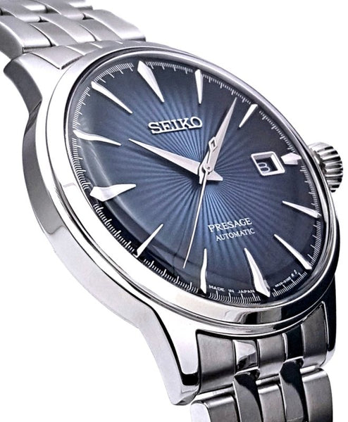 Seiko Presage Mens Auto Blue Moon 50M  SRPB41J – Granbergs Watches