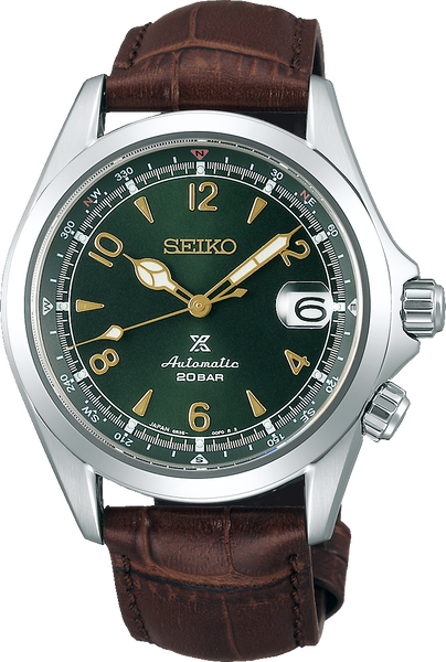 Seiko Prospex Mens Auto Silver/Green/Brown 200M  SPB121J – Granbergs  Watches