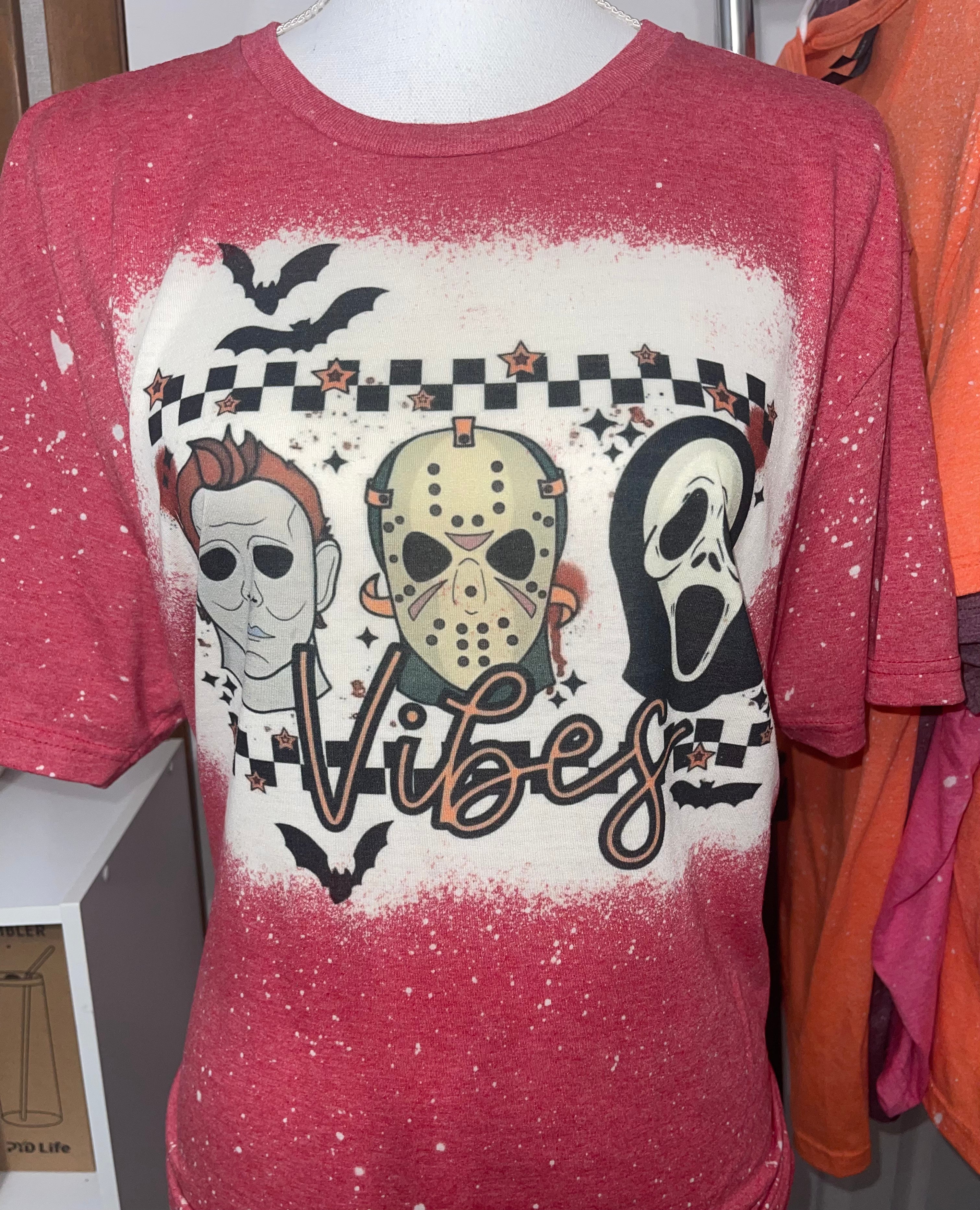 Halloween vibes Bleached tee