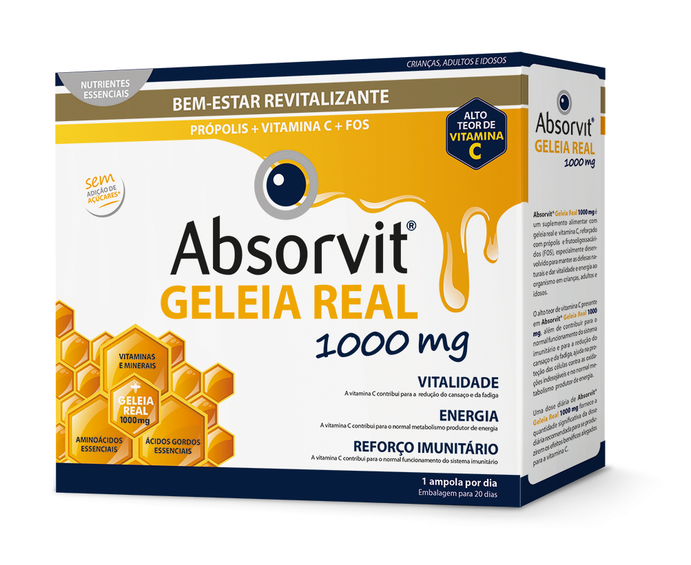 Absorvit Geleia Real 20 Ampolas 10 mL