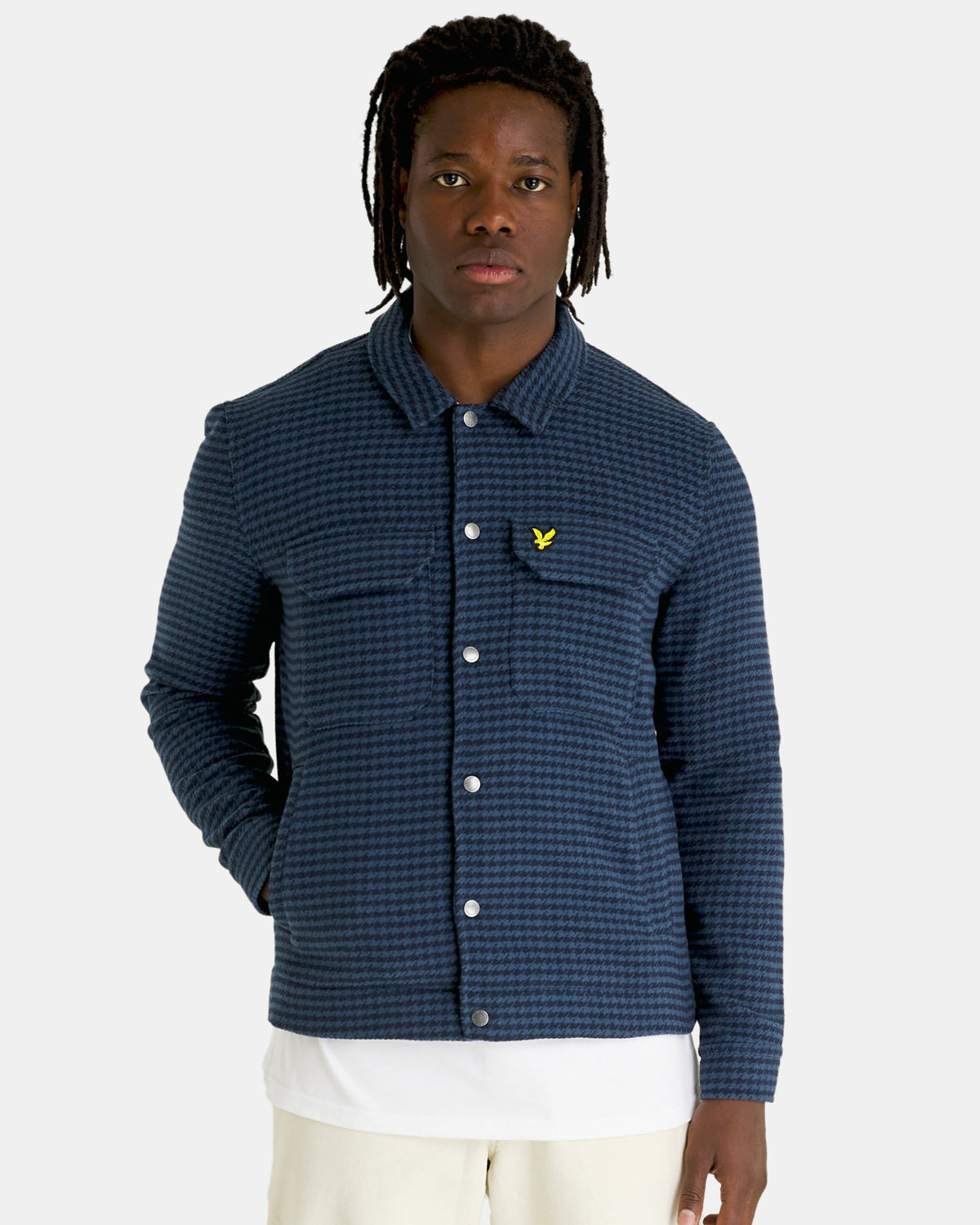 Lyle & Scott Mens Textured Overshirt in Blue - XXL product