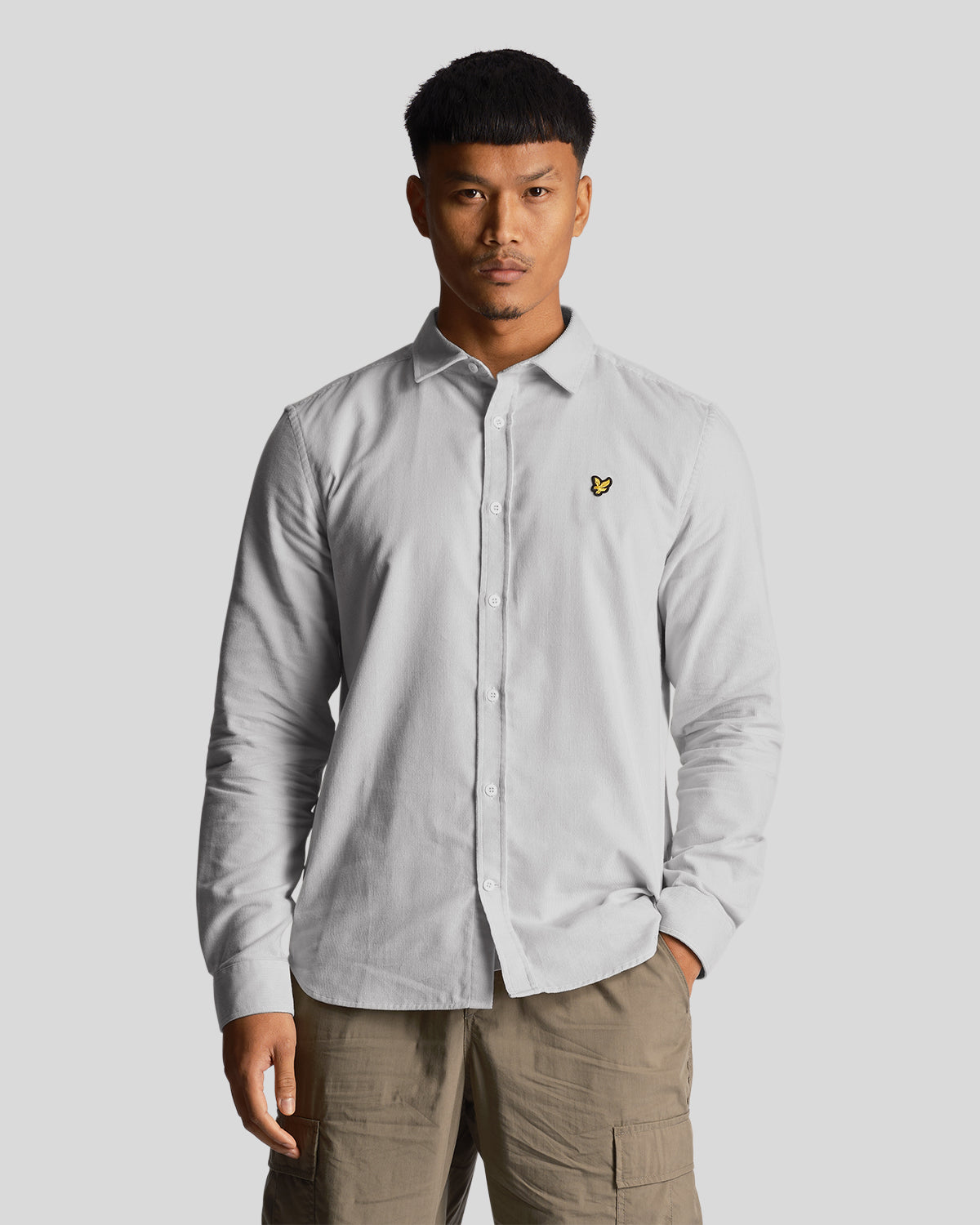 Lyle & Scott Mens Needle Cord Shirt in Grey - XXL product
