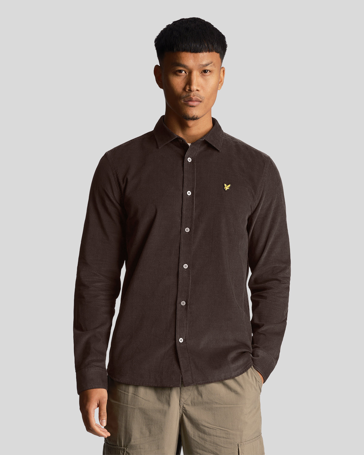 Lyle & Scott Mens Needle Cord Shirt in Olive - XXL product