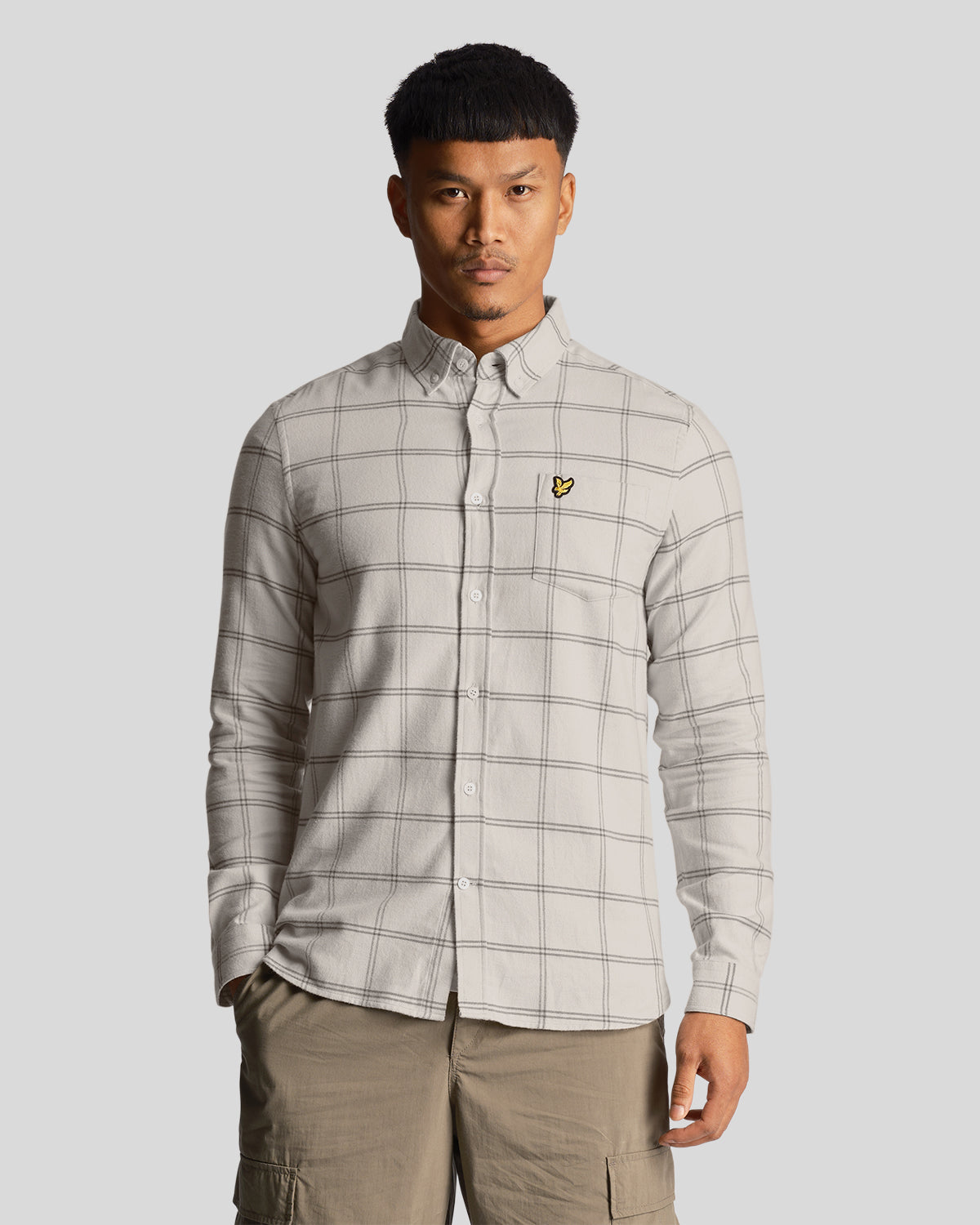 Lyle & Scott Mens Grey Windowpane Shirt - XXL product