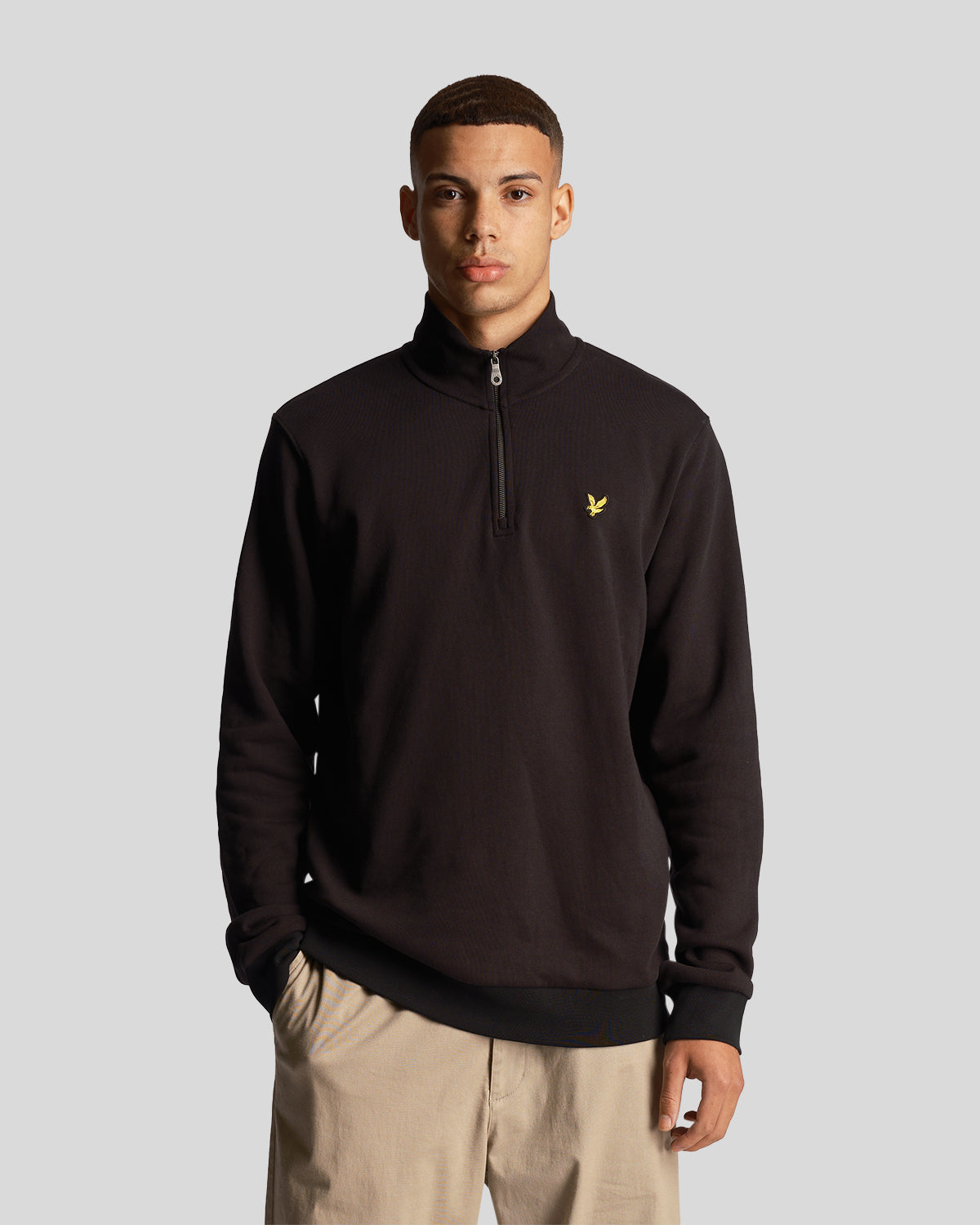 Lyle & Scott Mens Black 1/4 Zip Sweatshirt  - XXL product