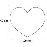 tappeto cuore arancione peloso