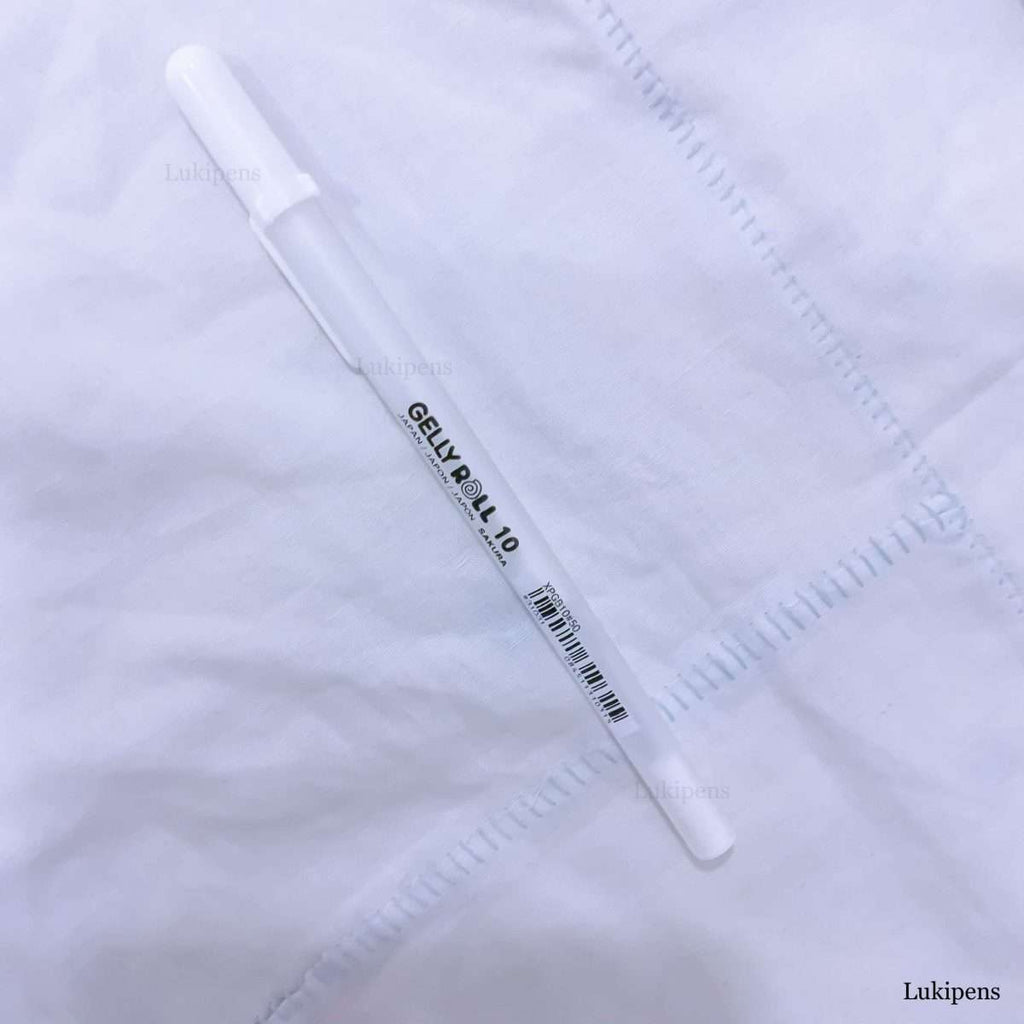 Bolígrafos Sakura Gelly Roll 0.5, 0.8, 10 blanco