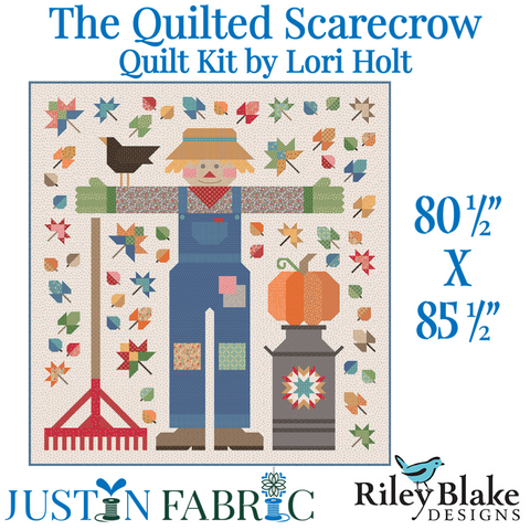 The Quilted Scarecrow Quilt Kit featuring Autumn by Lori Holt of Bee in my Bonnet available at Justin Fabric