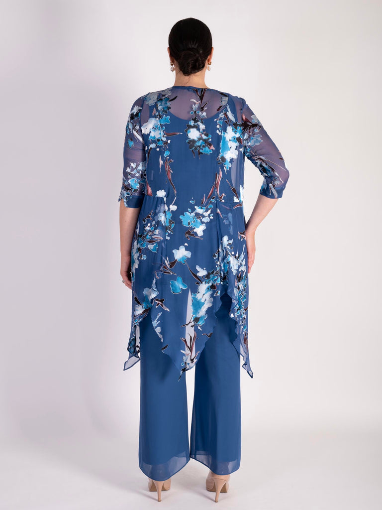 Bluebird Floral Print Silk Devoree Pixie Coat – Chesca