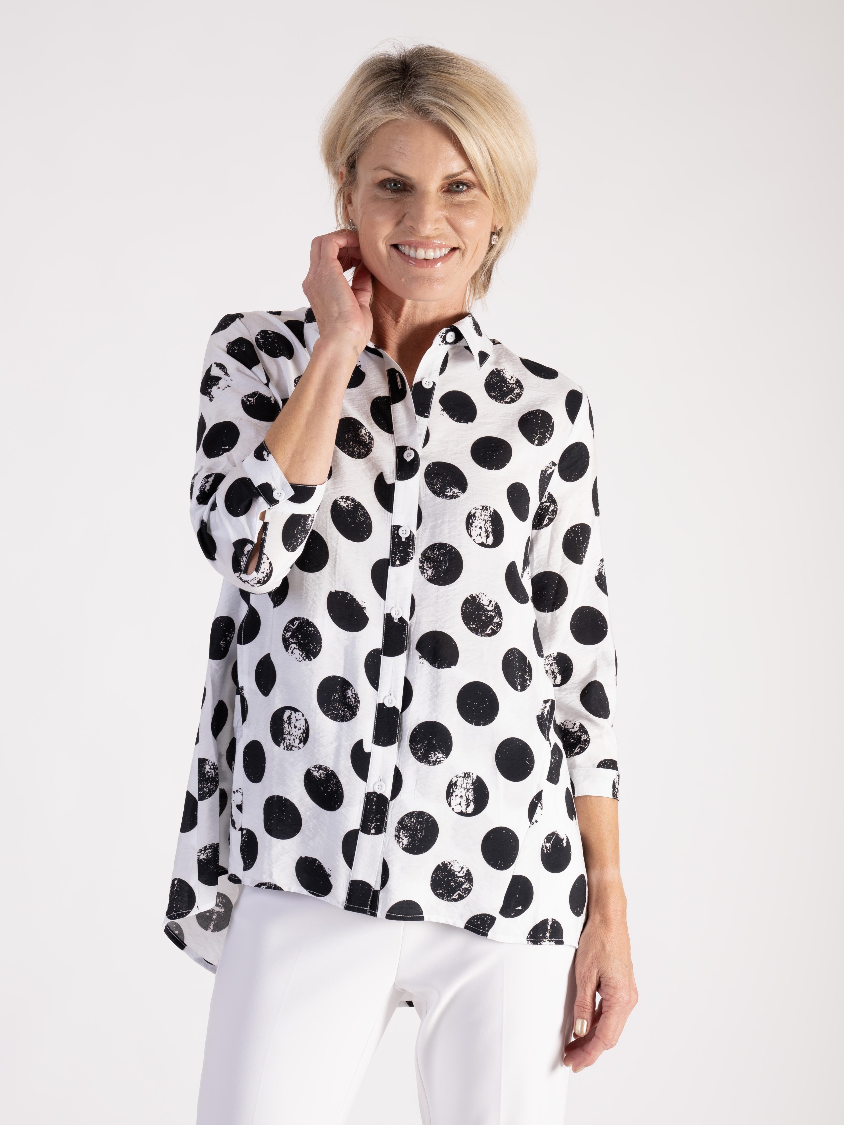 Black and White Polka Dots Blouse