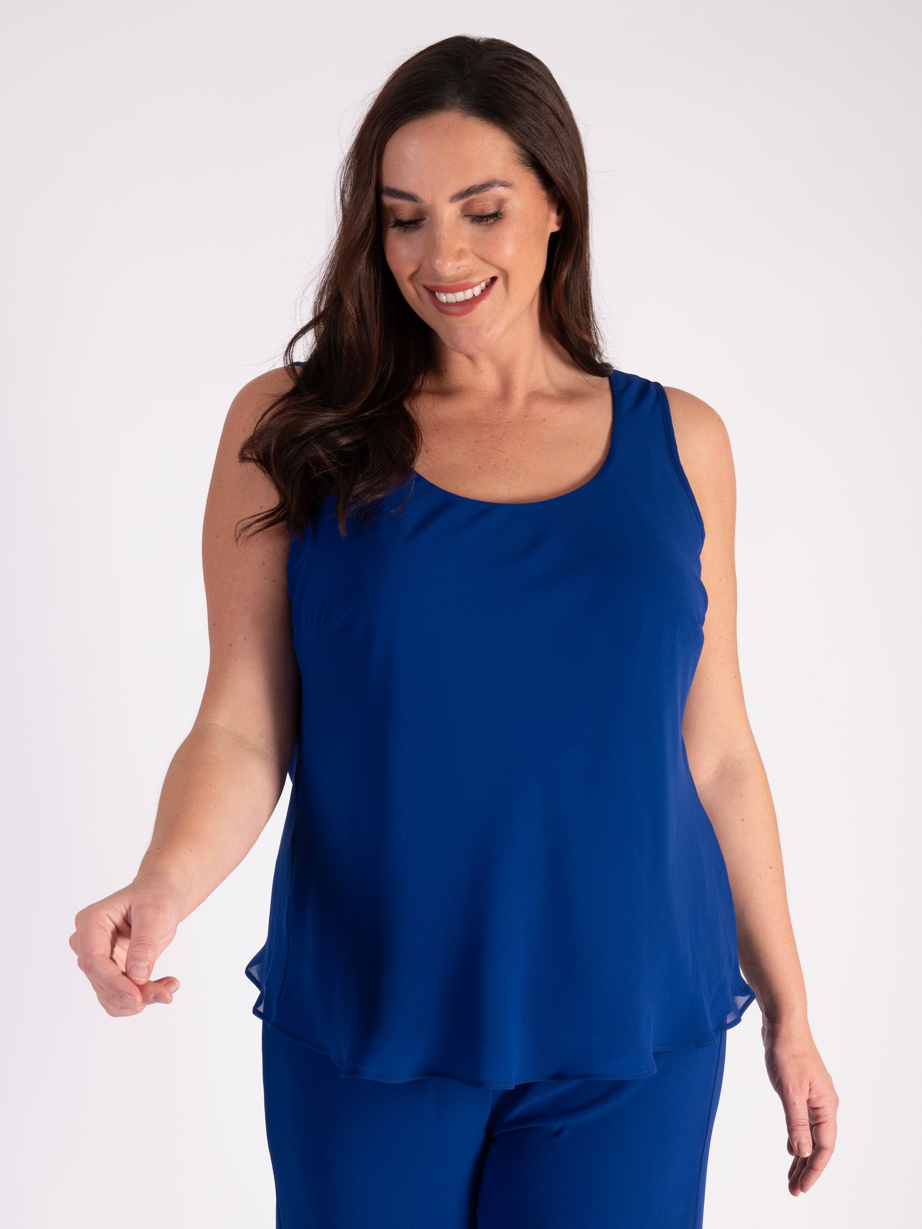 Cobalt Chiffon Camisole