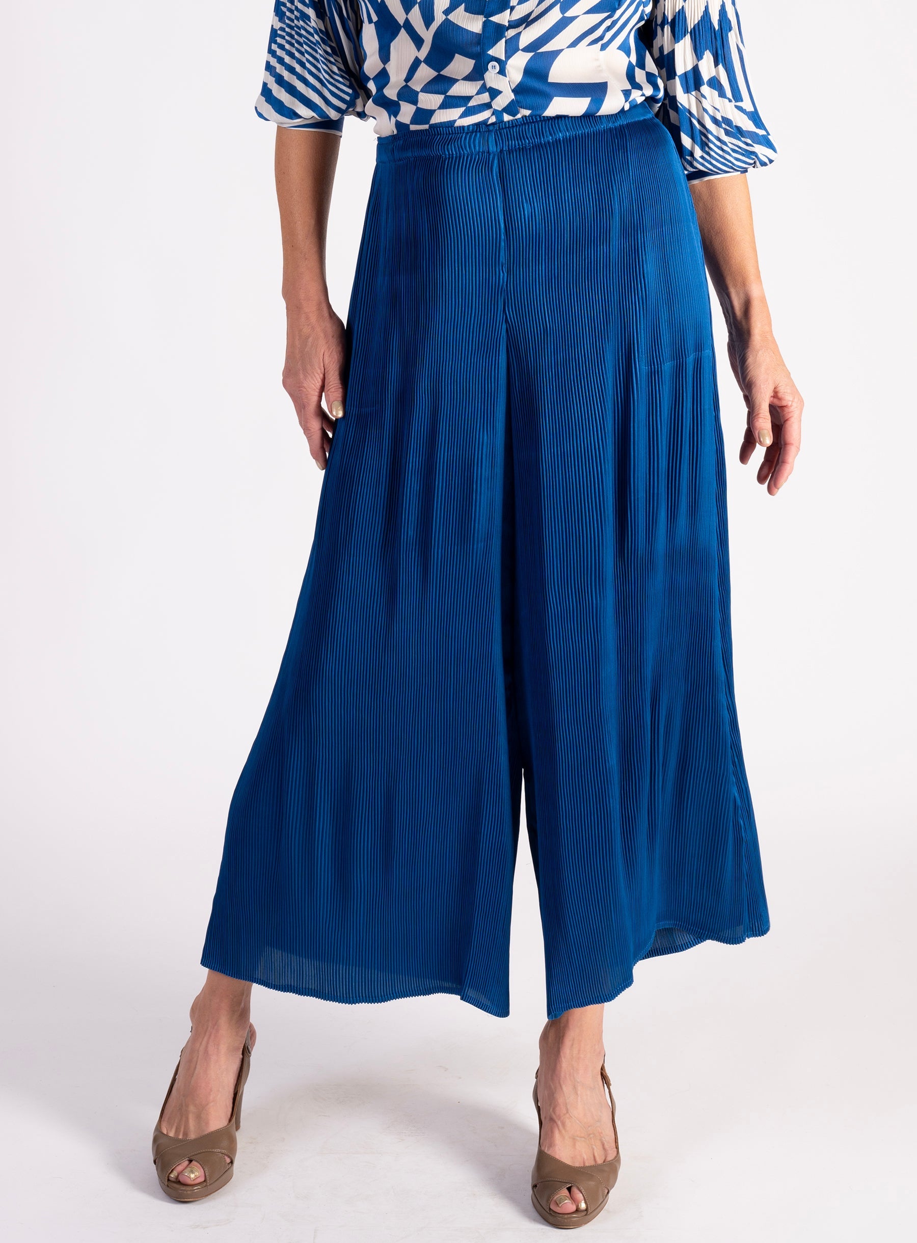 Royal Blue Pleated Trousers