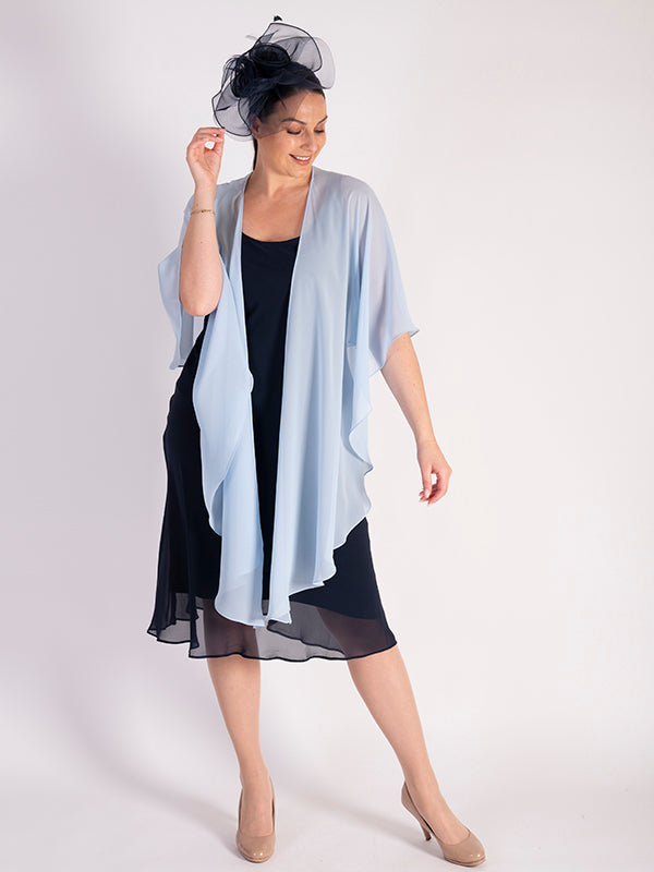 Sky Blue Chiffon Shawl