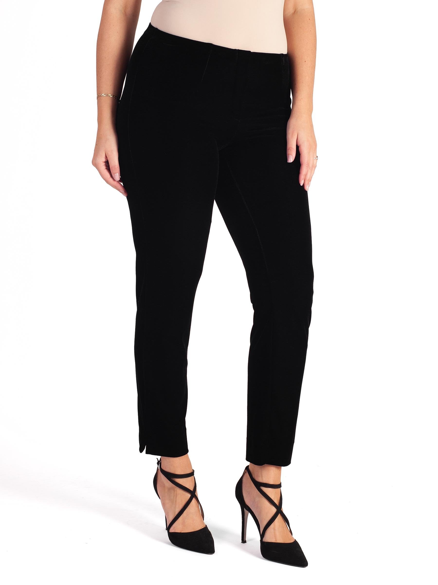 Black Stretch Velvet Trouser