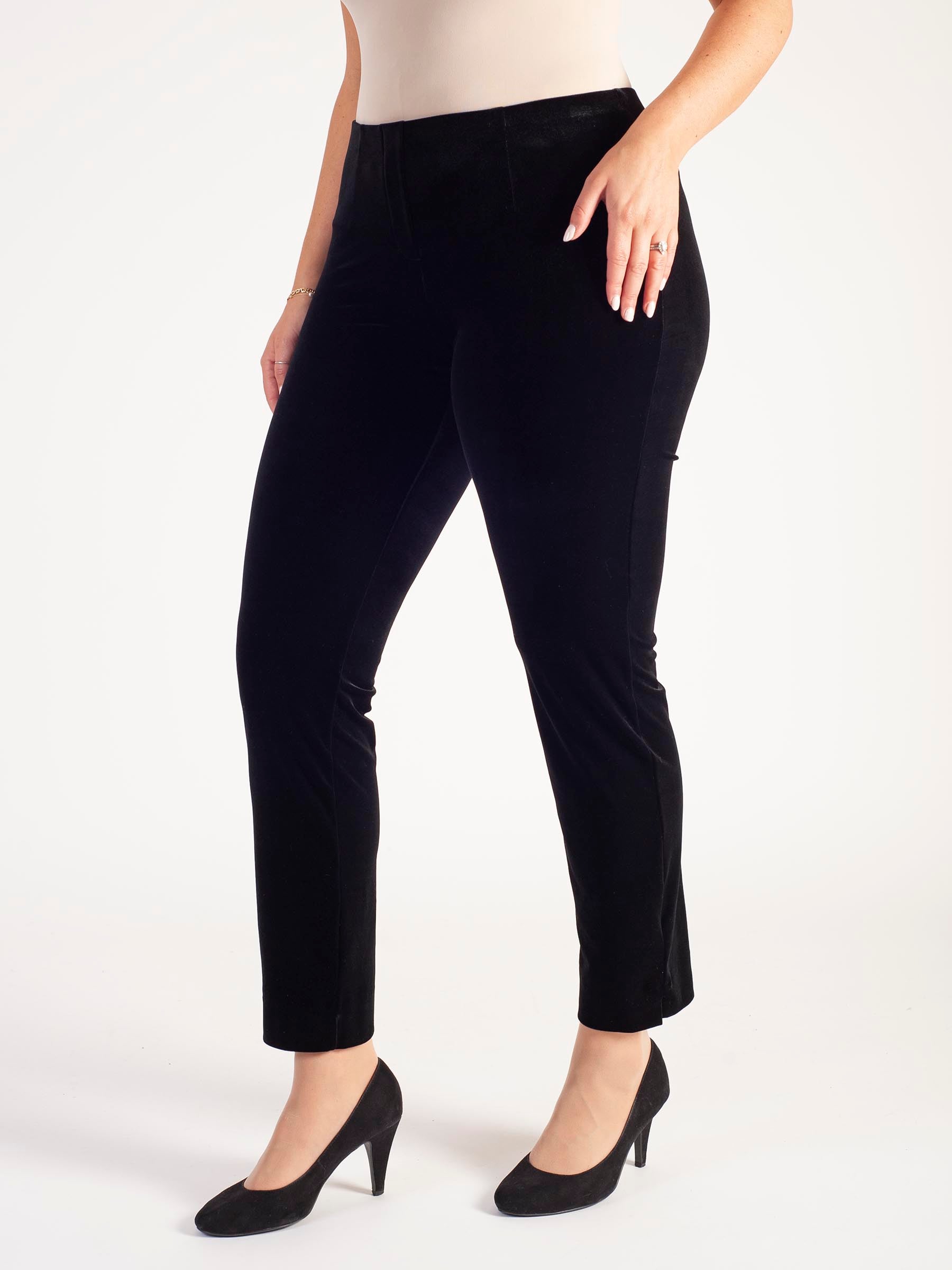 Black Velvet Stretch Trouser