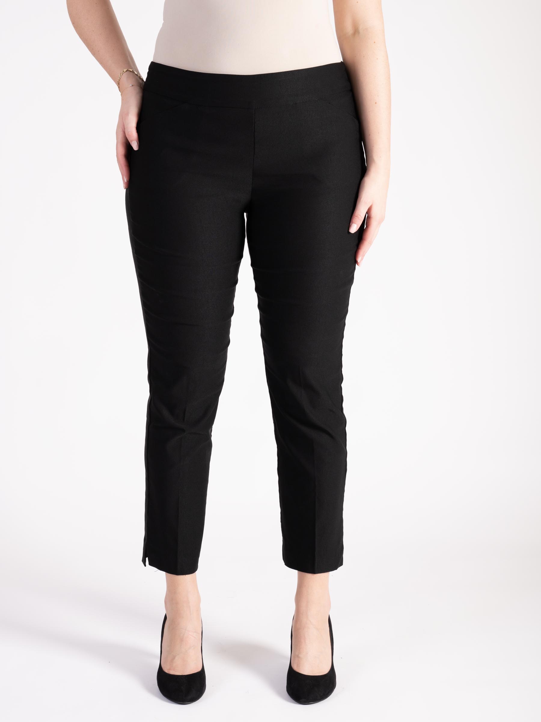 Black Slim Leg Pull On Trouser