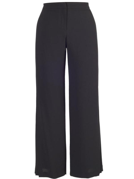 Black Pleat Trim Crepe Trouser – Chesca