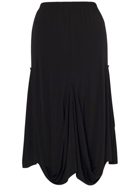 Black Drape Jersey Skirt – chesca