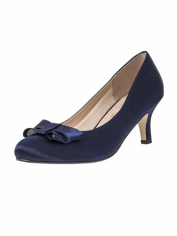 navy blue wide fit heels