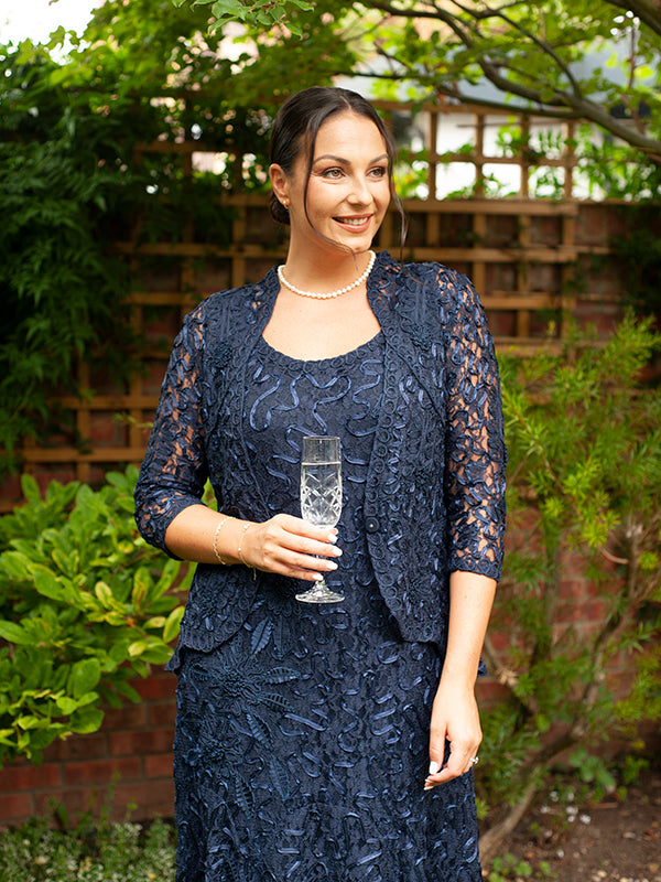 Navy Lace Cornelli Jacket