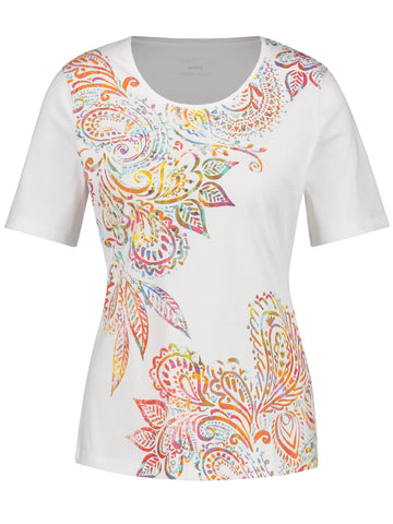 Image result for Gerry Weber White Paisley Print T-Shirt