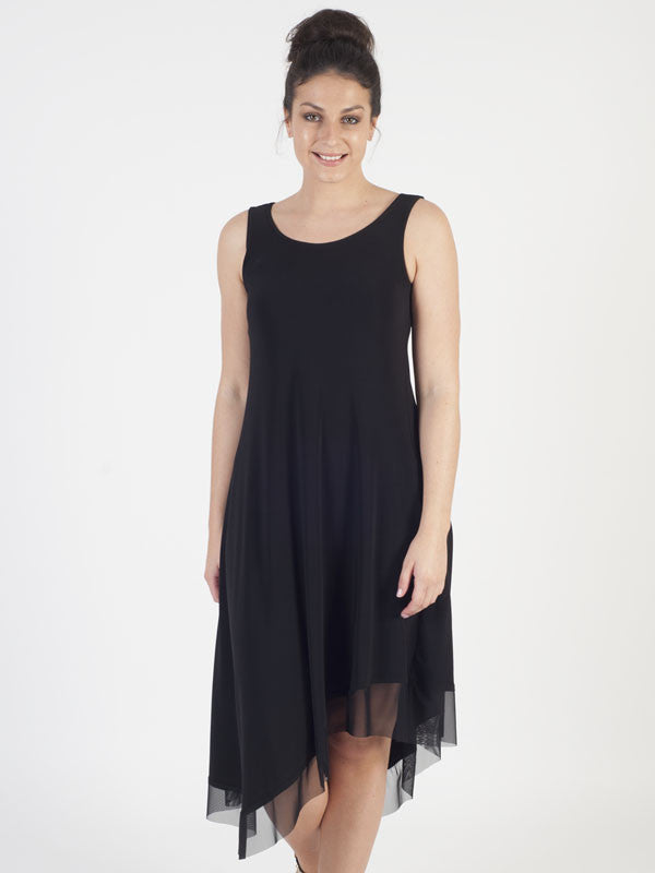 asymmetric jersey dress