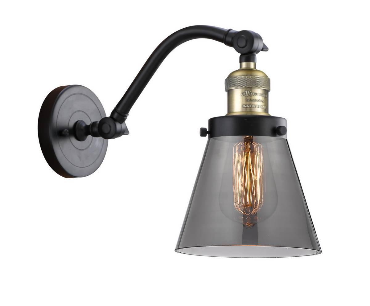 515-1W-BAB-G63 1-Light 6.5" Black Antique Brass Sconce - LED Bulb