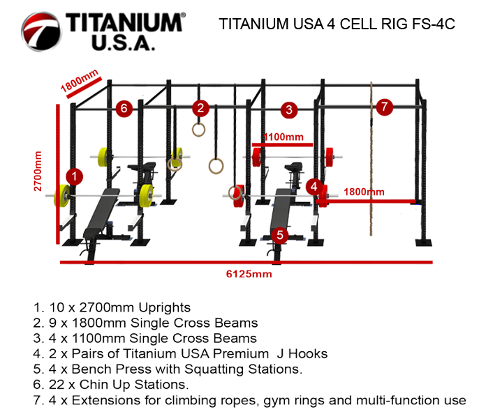 TITANIUM USA 4 CELL RIG FS-4C