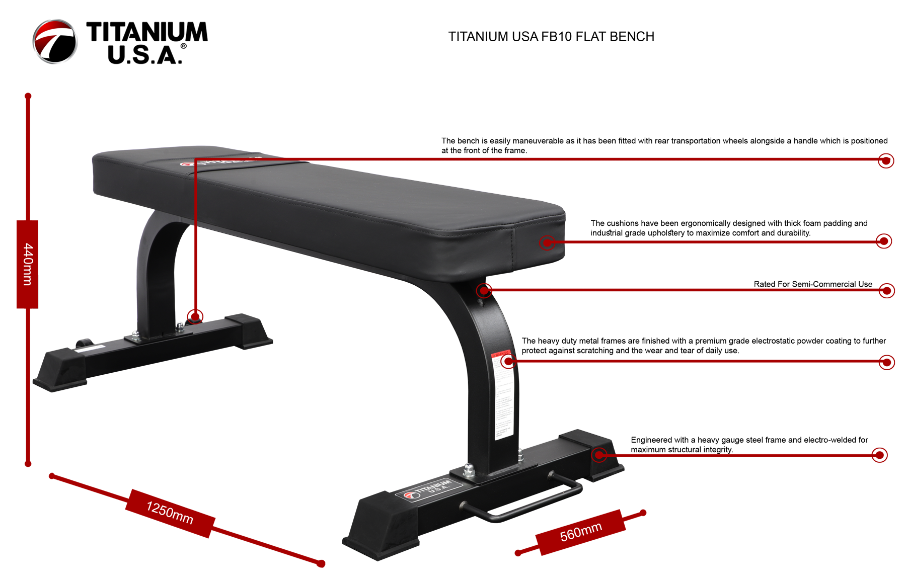 TITANIUM USA FB10 FLAT BENCH