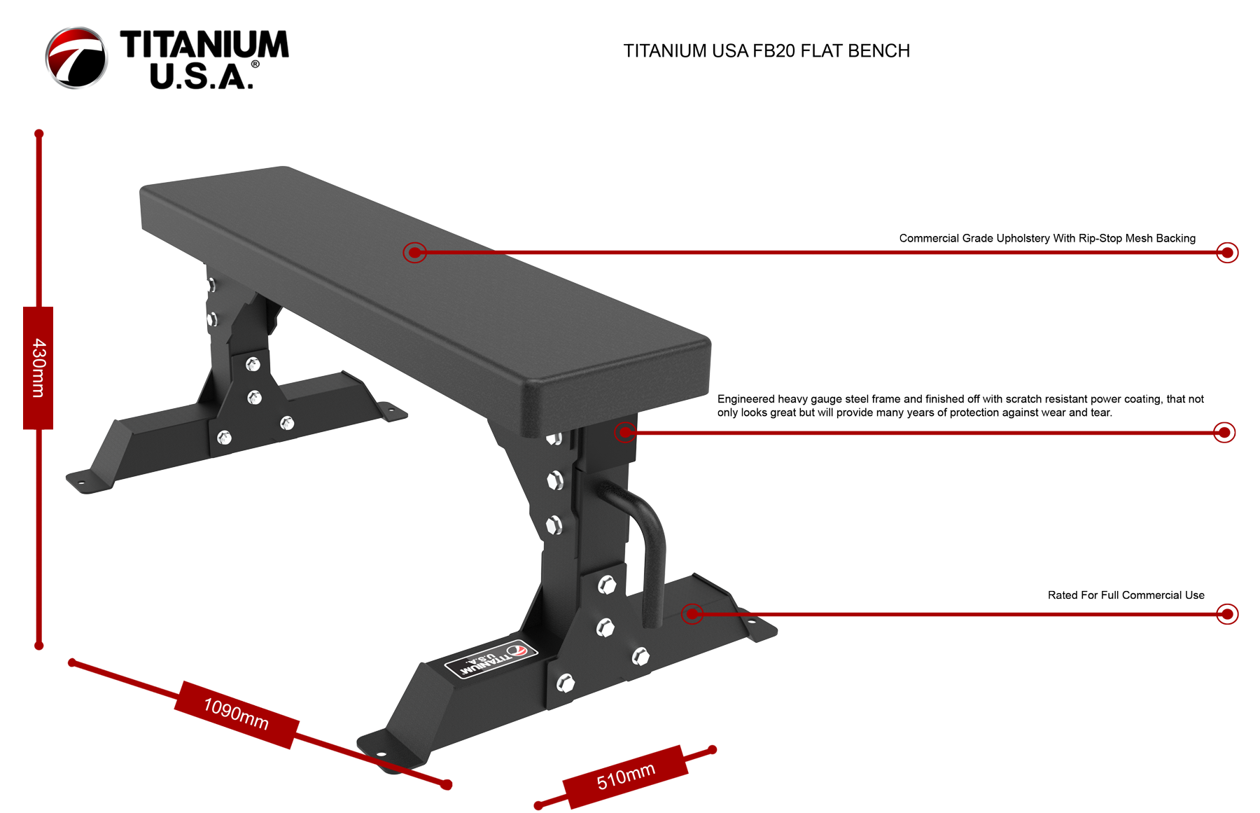 TITANIUM USA FB20 FLAT BENCH