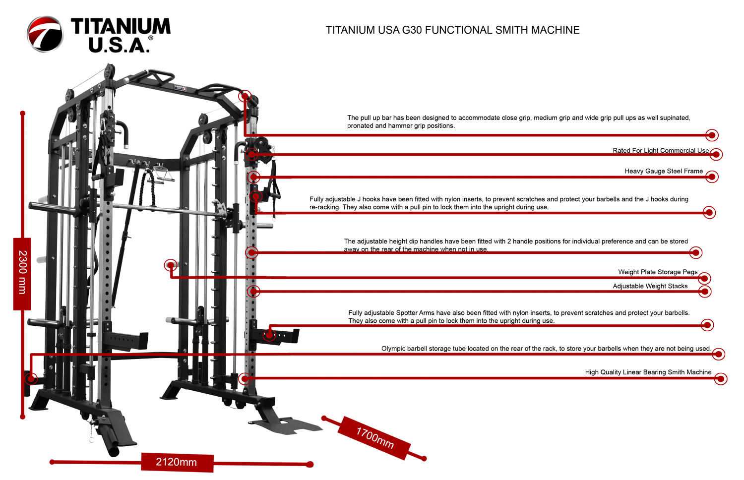 TITANIUM USA G30 FUNCTIONAL SMITH MACHINE