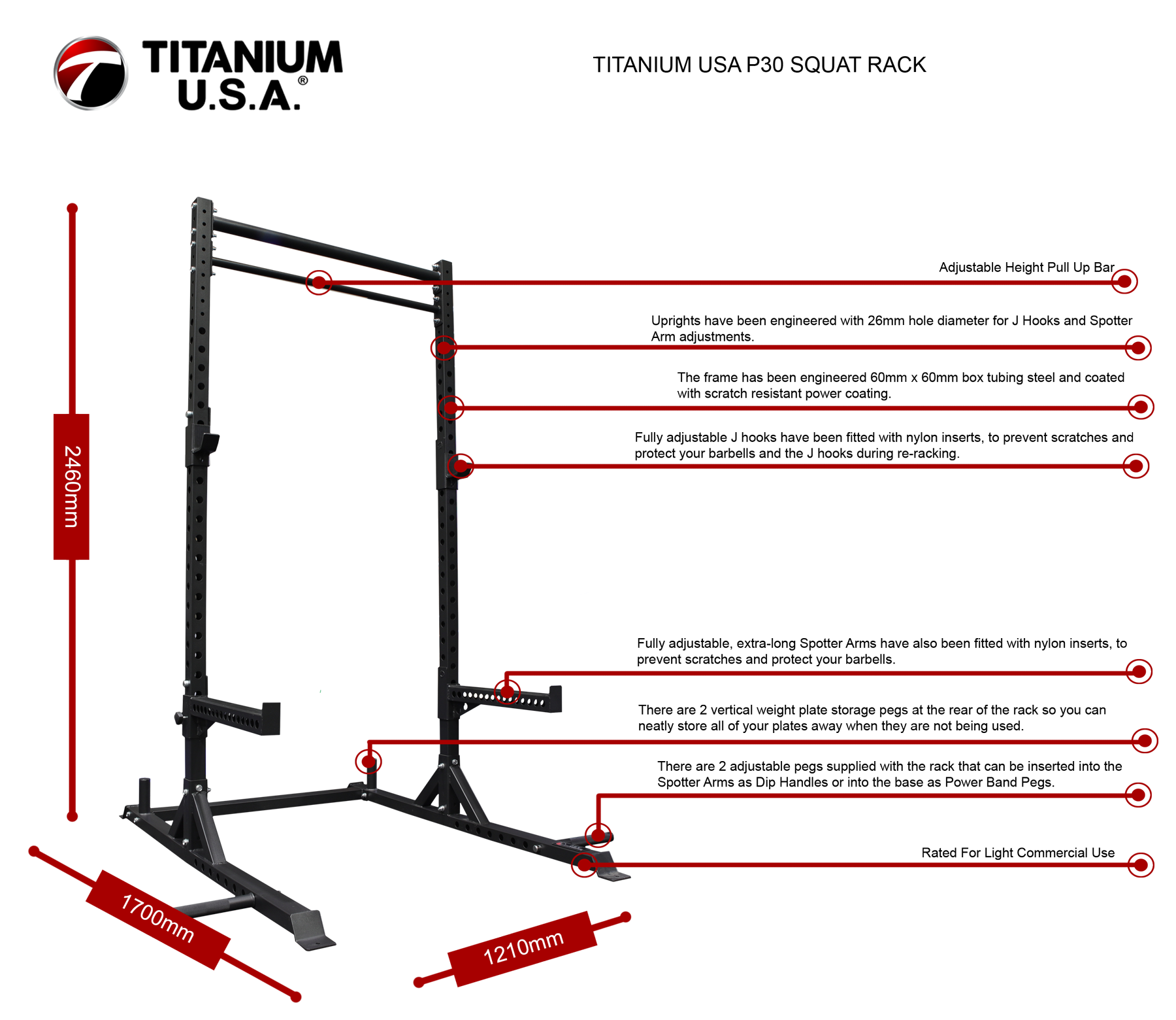 TITANIUM USA P30 SQUAT RACK