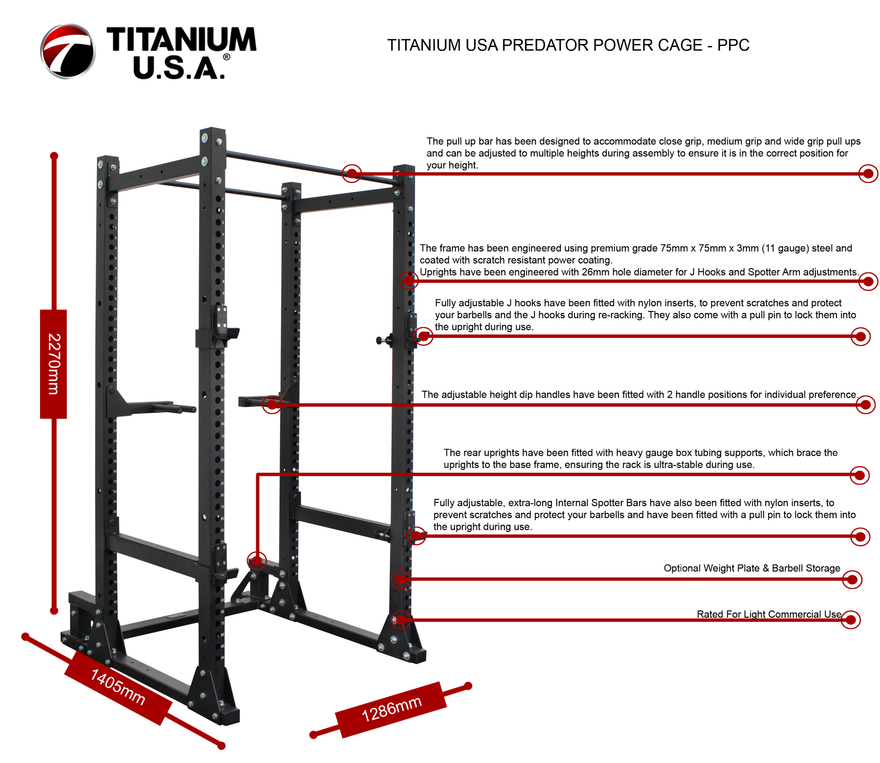 TITANIUM USA PREDATOR POWER CAGE - PPC