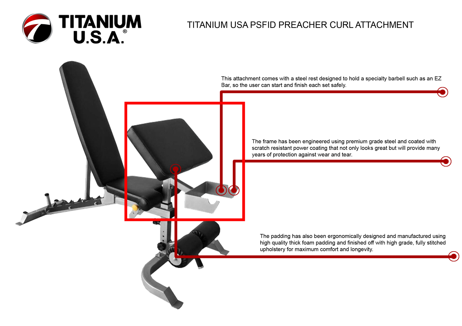 PSFID PREACHER CURL ATTACHMENT