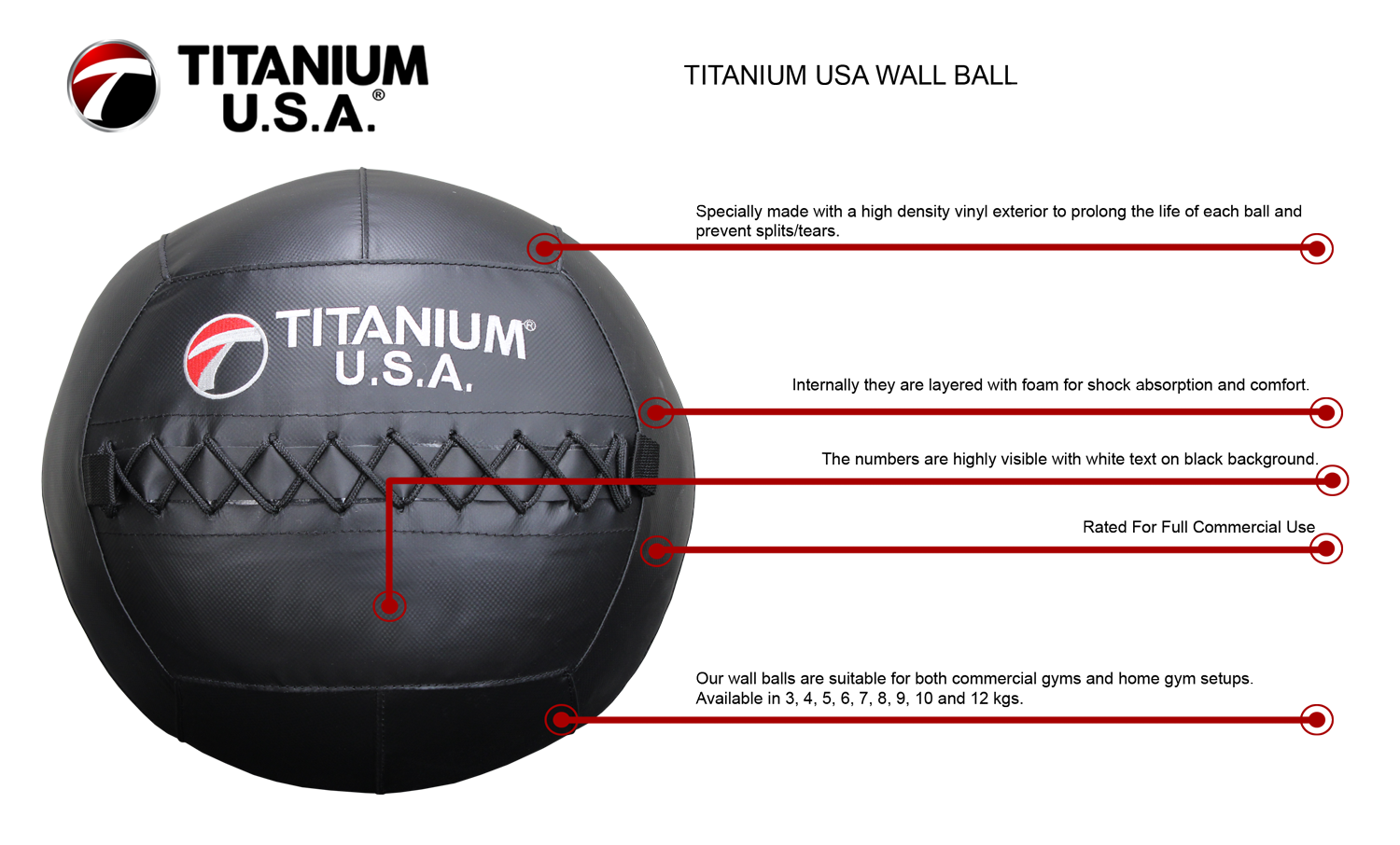 TITANIUM USA 4KG WALL BALL