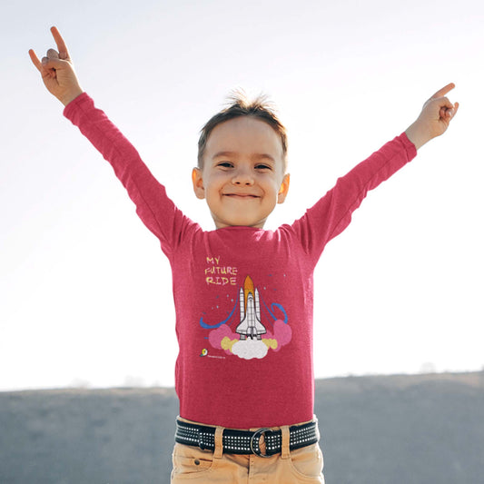 My Future Ride – space shuttle t-shirt for STEM inspiration - toddler –  Rarebird Kids