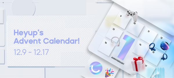 You can win a tech everyday on Heyup's Advent Calendar Period