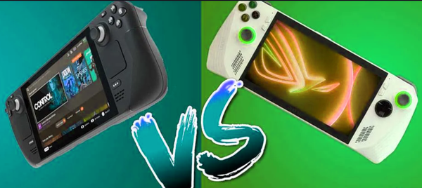 The Steam Deck (left) vs ROG Ally (right) could define handheld gaming