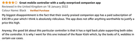 Comment from Amazon