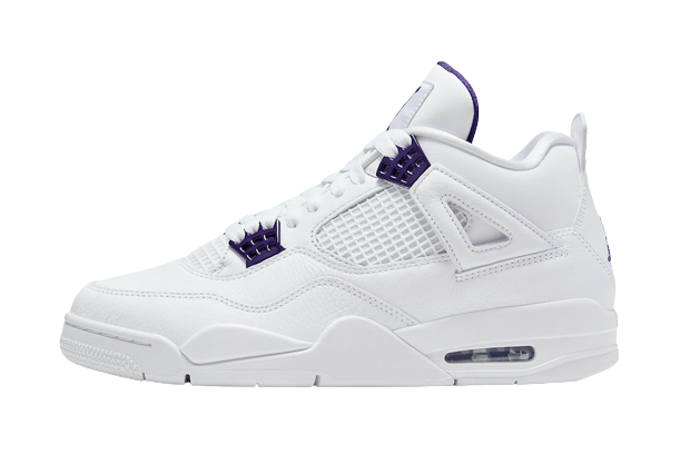 black and purple jordan 4