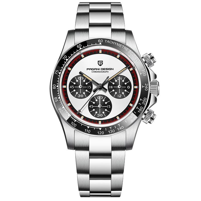 Pagani Design PD-1676 Paul Newman Daytona Men's 100M Waterproof Chronograph  Japan VK63 Quartz Watch 39MM Fashion Ceramic Bezel Sapphire Crystal  Stainless Steel Business Watch