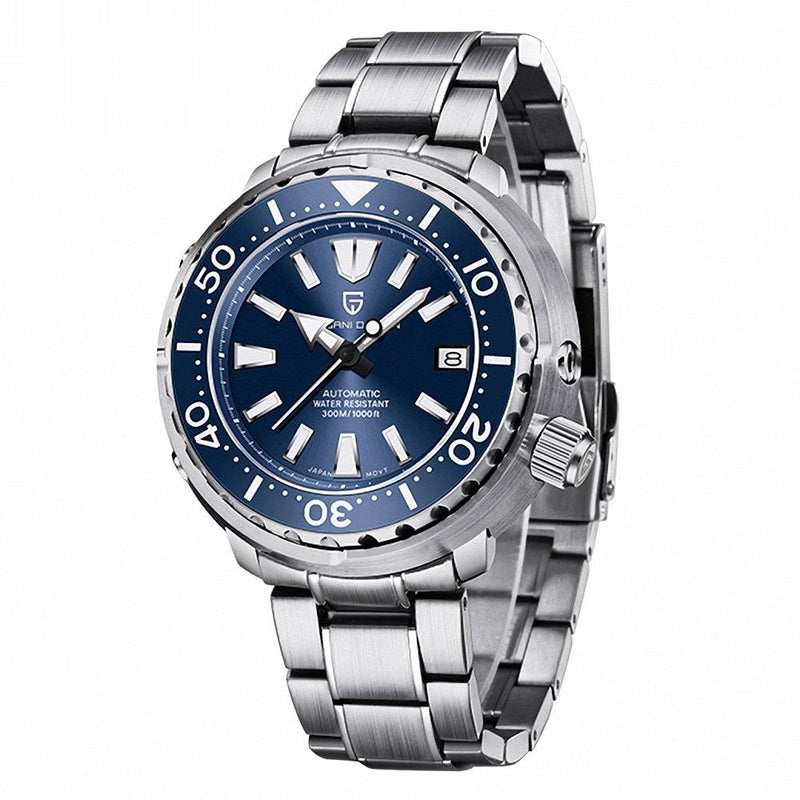 Pagani Design PD-1695 Men's 300M Waterproof Diver Watch NH35 Automatic  Mechanical Watch 45MM Ceramic Bezel Sapphire Crystal Glass Stainless Steel  Luminous Business Watch