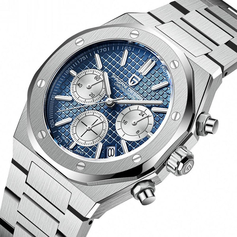 Pagani Design PD-1707 Men's 40mm Seiko VK63 Chronograph Quartz Watch  Sapphire Crystal 200m Waterproof Luminous Watch