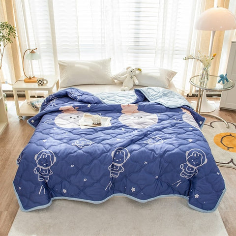KCSD Parure de lit King Size Bleu marine 3 pièces, couvre-lit doux et léger  en microfibre pour toutes les saisons, pièce King bleu marine, (1 couette,  2 taies décoratives) 