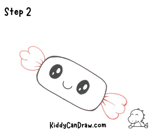 How To Draw Cute Halloween Candy Step 2