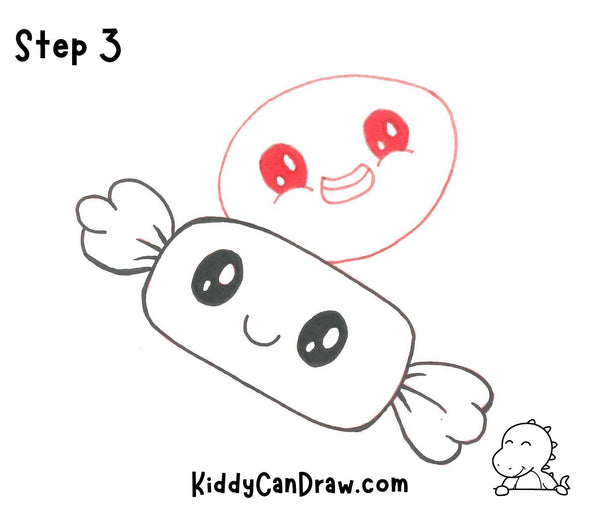 How To Draw Cute Halloween Candy Step 3