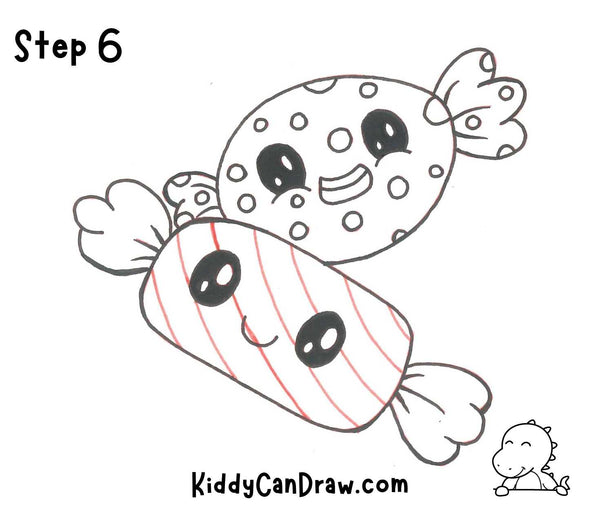How To Draw Cute Halloween Candy Step 6