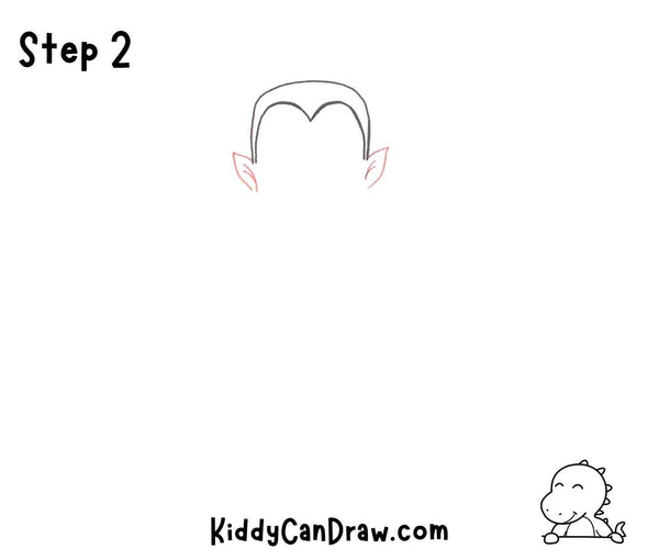 How To Draw Dracula Easy For Halloween Step 2
